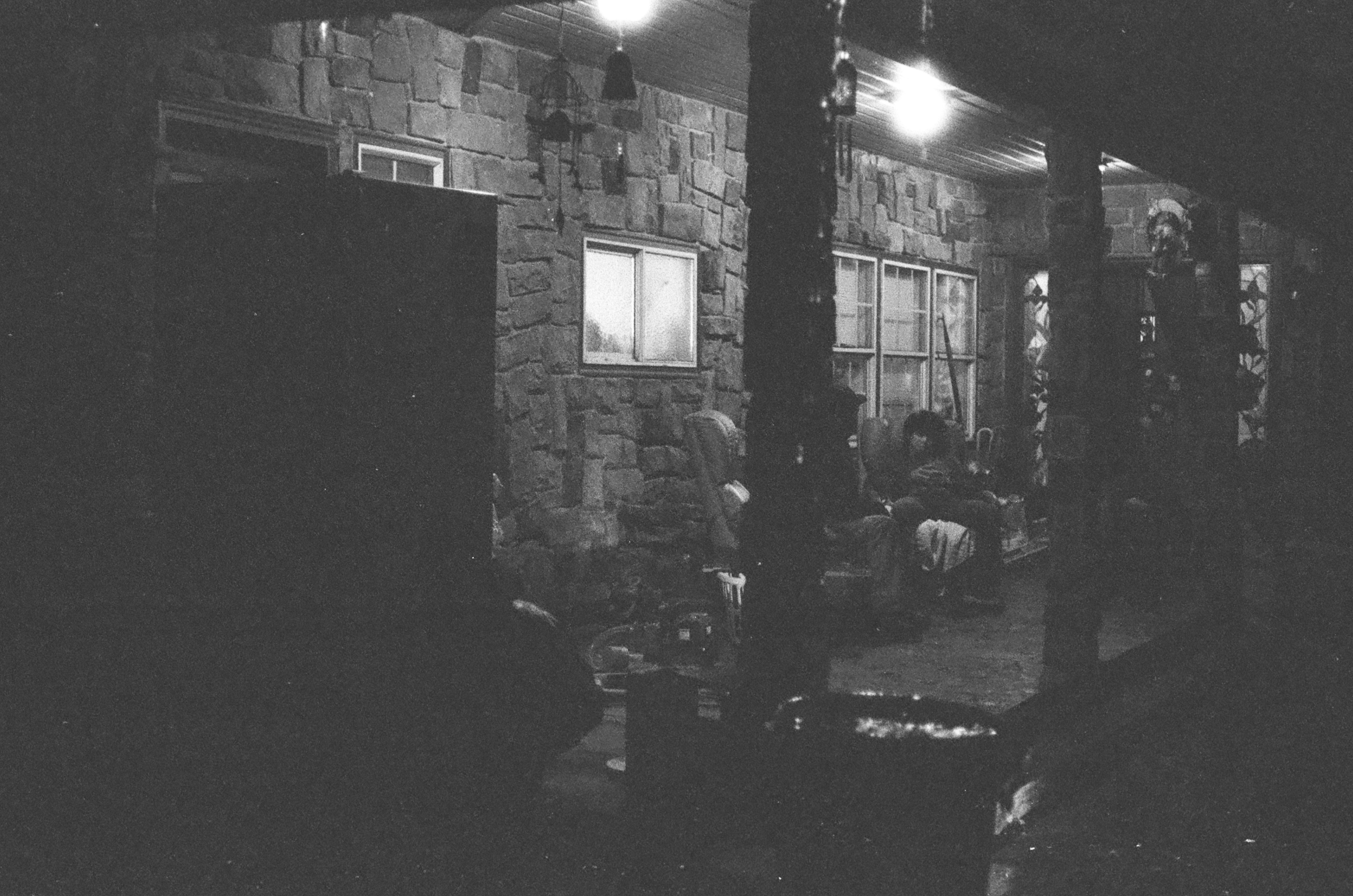 Stone house night