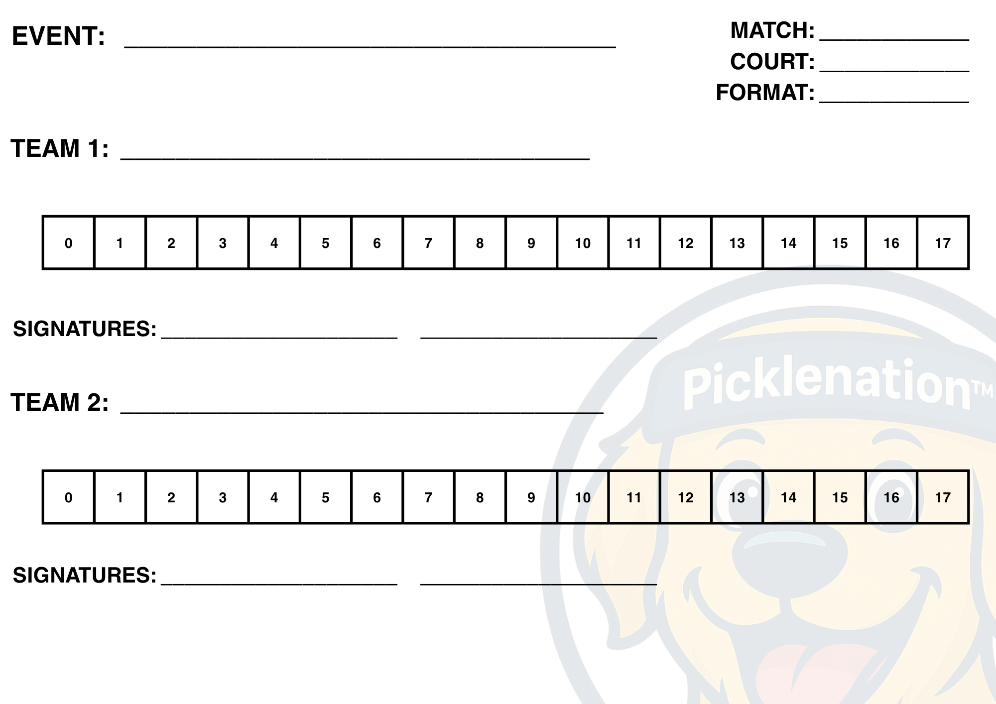 Score Sheet
